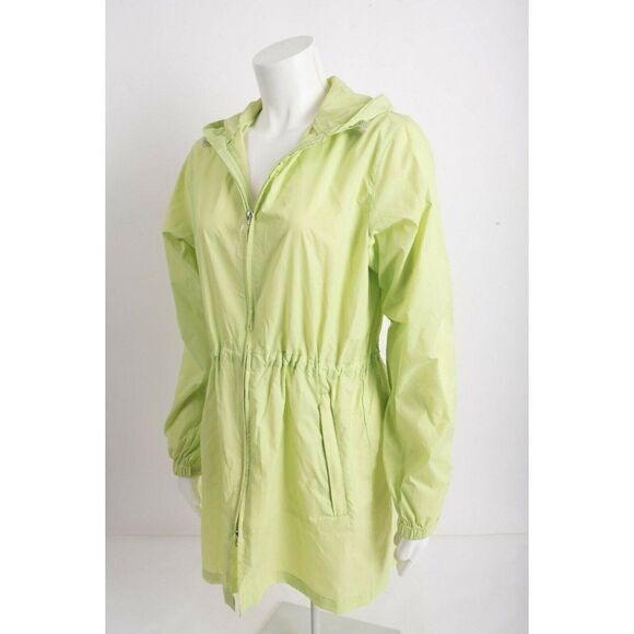L.L. Bean Womens Windbreaker Jacket S Lime Green Z - Picture 4 of 6